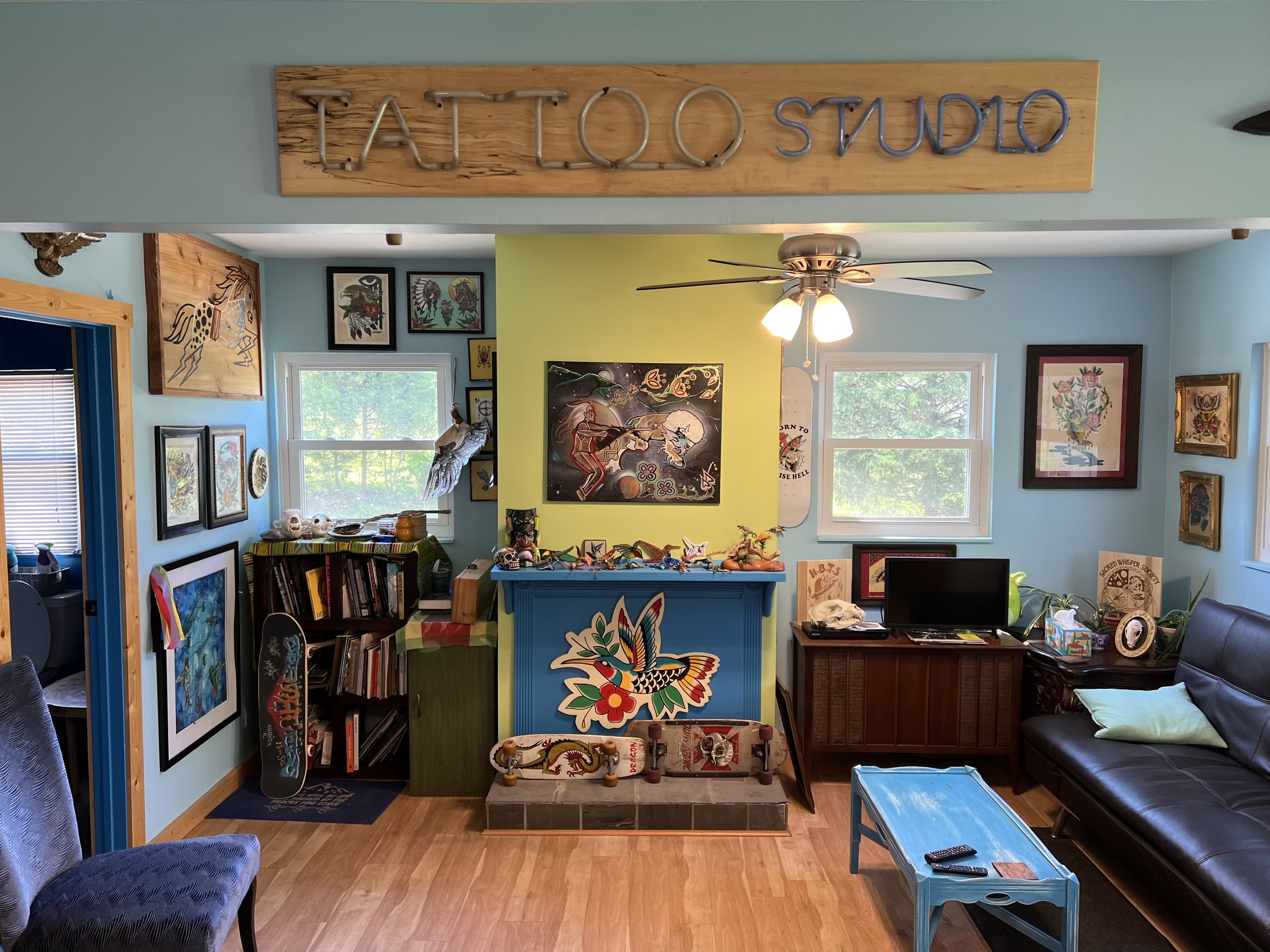 Hummingbird Tattoo Studio waiting area