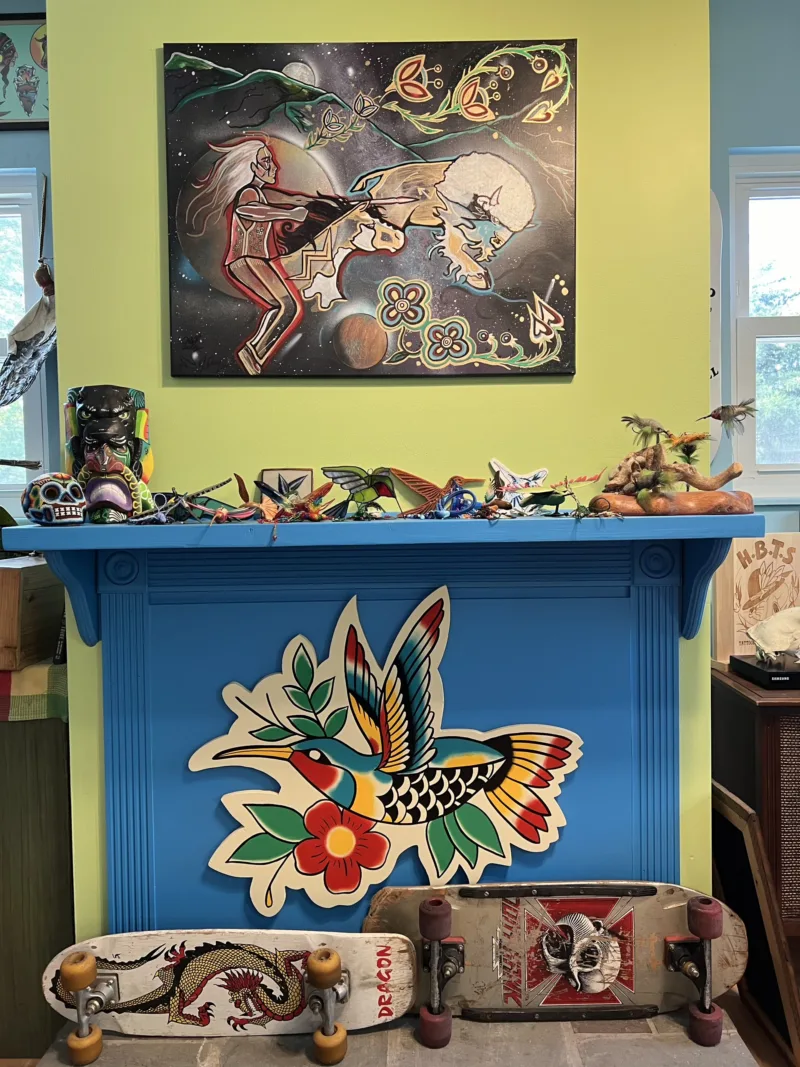 Tattoo wall art and shop decorations
